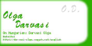 olga darvasi business card